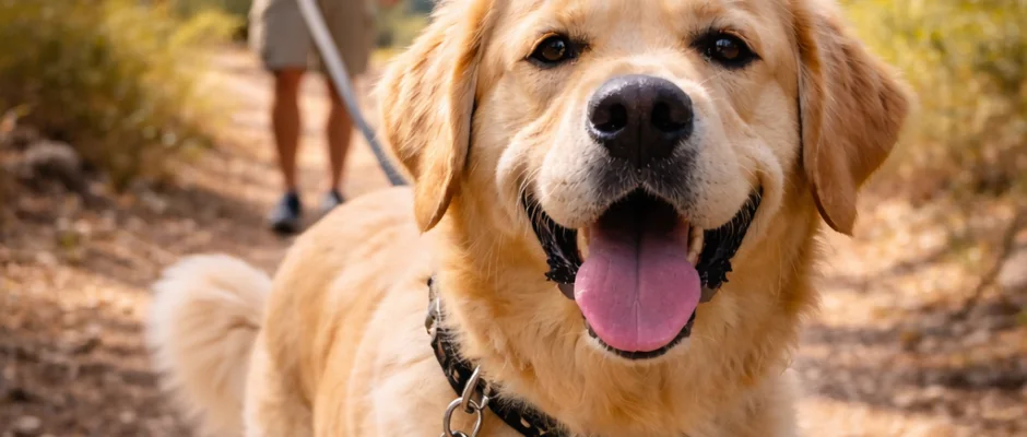 Perro durante una sesión en Málaga