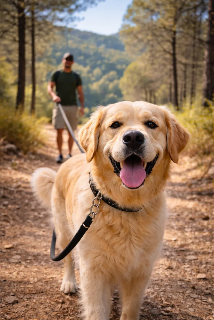 Perro durante una sesión individual en Málaga